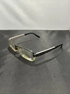 OGA Morel France Black Half-Rim Glasses Frames Only 7417O 56-17 Black Rose Gold